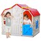 Costway Kids Playhouse Realistic Cottage Playhouse with Openable Windows & Working Door